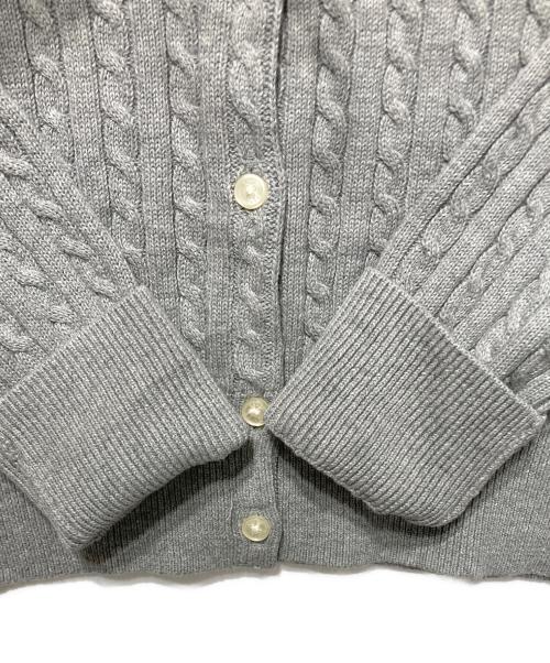 POLO RALPH LAUREN（ポロ・ラルフローレン）POLO RALPH LAUREN (ポロ・ラルフローレン) ケーブルニットカーディガン グレー サイズ:M（8-10）の古着・服飾アイテム