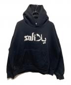 Solielaソリエラ）の古着「プリントパーカー」｜ブラック