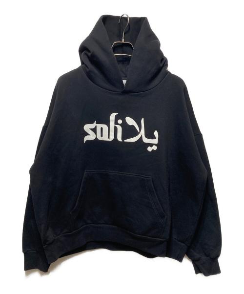 Soliela（ソリエラ）Soliela (ソリエラ) プリントパーカー ブラック サイズ:Lの古着・服飾アイテム