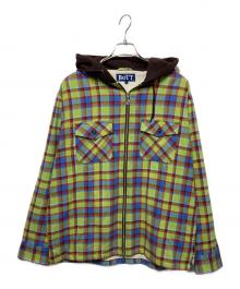 BoTT（ボット）の古着「Hooded Flannel Shirt」｜グリーン×レッド