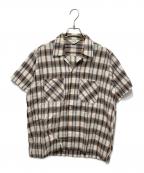 TOWN CRAFTタウンクラフト）の古着「チェックS/Sシャツ」｜ブラウン