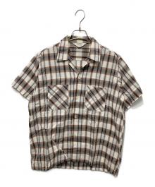 TOWN CRAFT（タウンクラフト）の古着「チェックS/Sシャツ」｜ブラウン