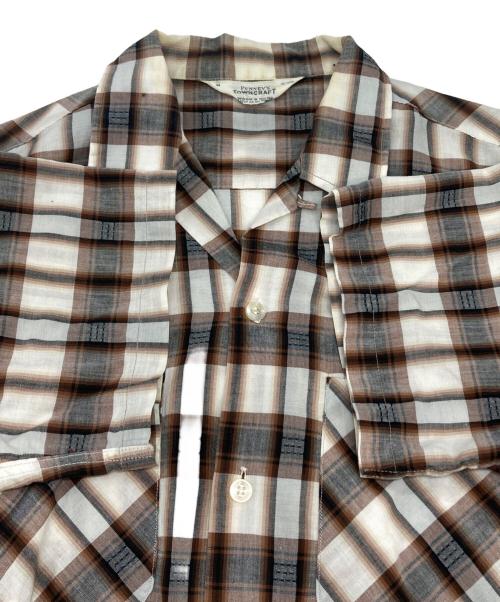 TOWN CRAFT（タウンクラフト）TOWN CRAFT (タウンクラフト) チェックS/Sシャツ ブラウン サイズ:Ｍの古着・服飾アイテム