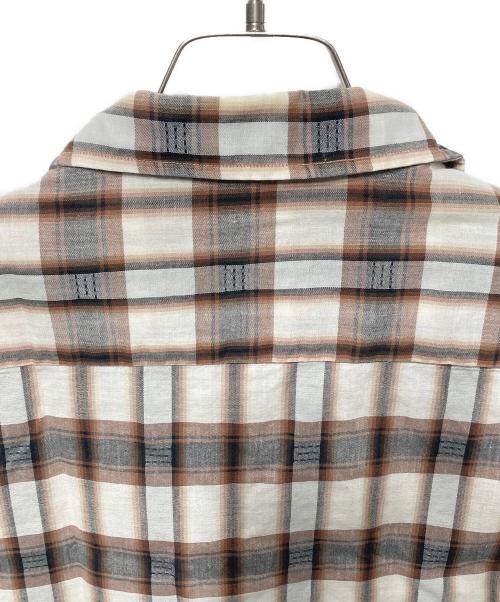TOWN CRAFT（タウンクラフト）TOWN CRAFT (タウンクラフト) チェックS/Sシャツ ブラウン サイズ:Ｍの古着・服飾アイテム