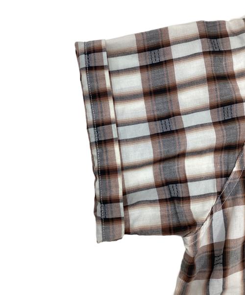 TOWN CRAFT（タウンクラフト）TOWN CRAFT (タウンクラフト) チェックS/Sシャツ ブラウン サイズ:Ｍの古着・服飾アイテム