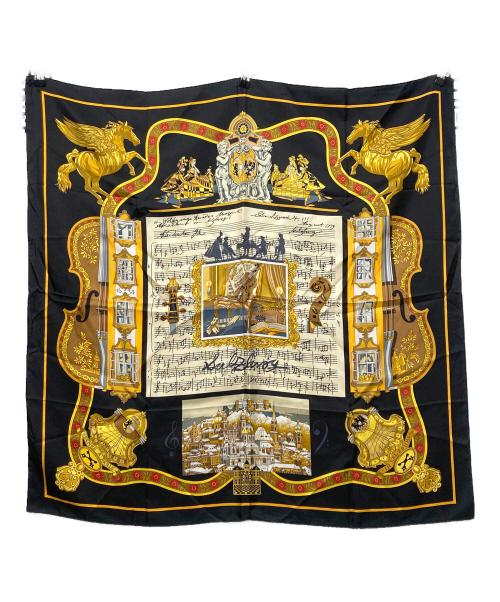 HERMES（エルメス）HERMES (エルメス) シルクスカーフ ブラックの古着・服飾アイテム