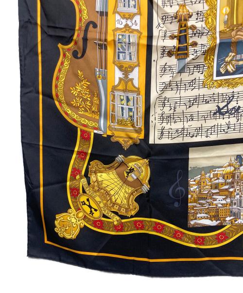 HERMES（エルメス）HERMES (エルメス) シルクスカーフ ブラックの古着・服飾アイテム