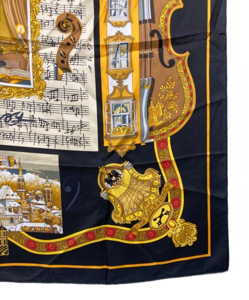 HERMES（エルメス）HERMES (エルメス) シルクスカーフ ブラックの古着・服飾アイテム