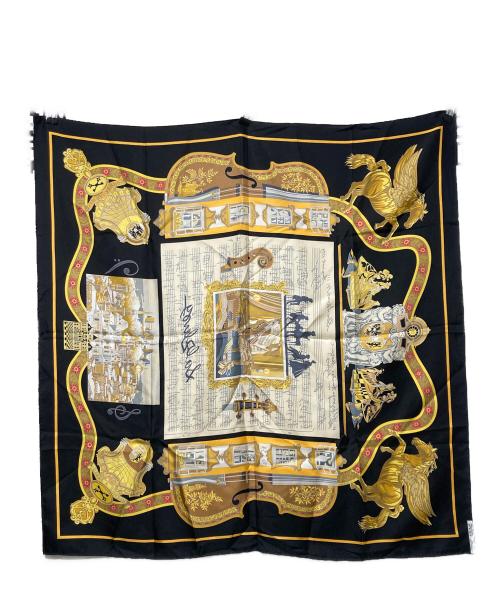 HERMES（エルメス）HERMES (エルメス) シルクスカーフ ブラックの古着・服飾アイテム