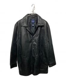 GAP（ギャップ）の古着「90’S レザーコート」｜ブラック