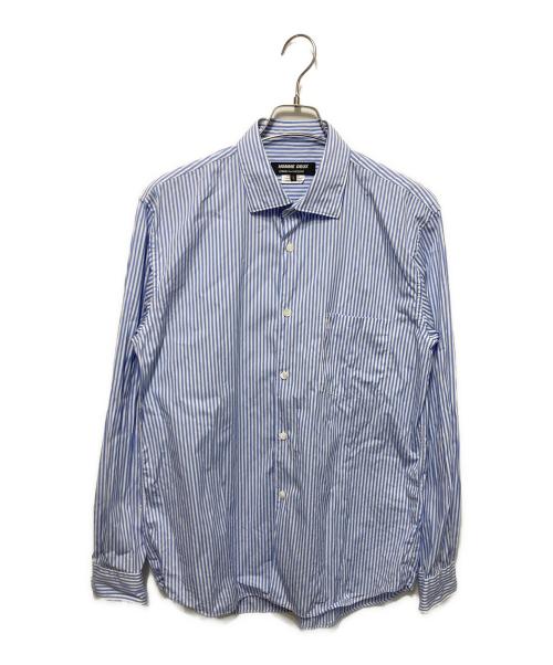 COMME des GARCONS HOMME DEUX（コムデギャルソン オム ドゥ）COMME des GARCONS HOMME DEUX (コムデギャルソン オム ドゥ) ストライプシャツ ブルー サイズ:Lの古着・服飾アイテム