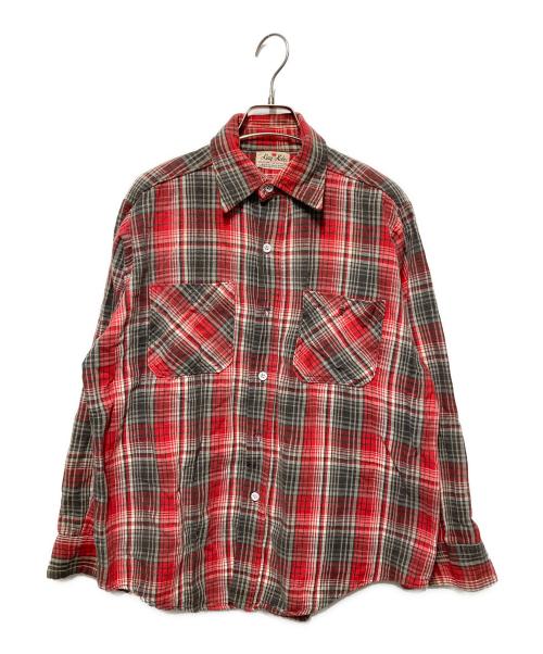 King Kole（キングコール）King Kole (キングコール) 60’S コットンネルシャツ レッド サイズ:不明の古着・服飾アイテム