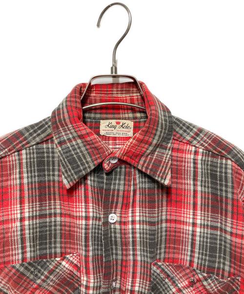 King Kole（キングコール）King Kole (キングコール) 60’S コットンネルシャツ レッド サイズ:不明の古着・服飾アイテム