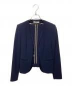 BEIGEベイジ）の古着「CINDY ノーカラージャケット」｜ネイビー