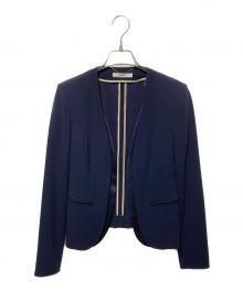 BEIGE（ベイジ）の古着「CINDY ノーカラージャケット」｜ネイビー