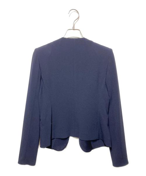 BEIGE（ベイジ）BEIGE (ベイジ) CINDY ノーカラージャケット ネイビーの古着・服飾アイテム