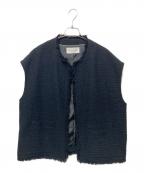 na.eナエ）の古着「Novel Tweed Vest」｜ブラック