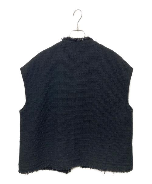 na.e（ナエ）na.e (ナエ) Novel Tweed Vest ブラック サイズ:-の古着・服飾アイテム