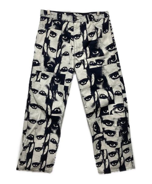 LEVI'S（リーバイス）LEVI'S (リーバイス) Roemello Ugale Cropped Carpenter Pants ホワイト×ブラック サイズ:34×29の古着・服飾アイテム