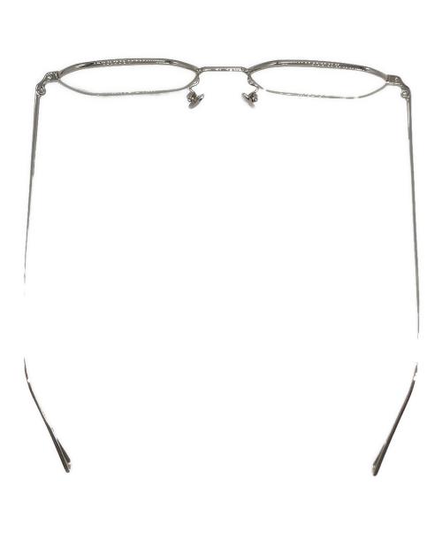 A.D.S.R.（エーディーエスアール）A.D.S.R. (エーディーエスアール) 伊達眼鏡 シルバーの古着・服飾アイテム