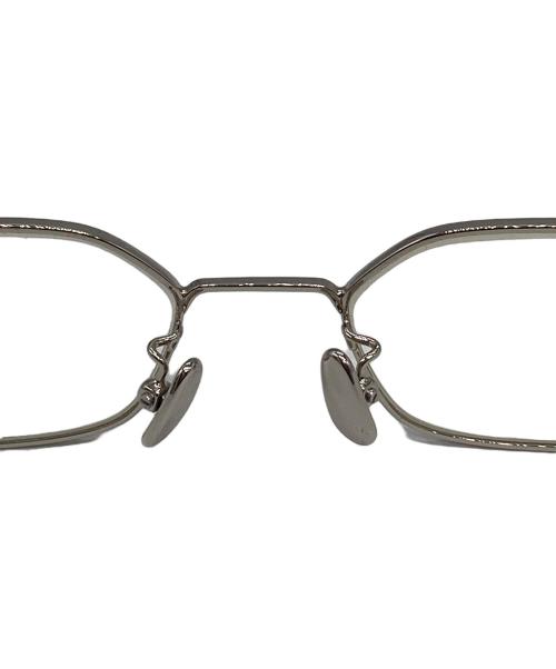 A.D.S.R.（エーディーエスアール）A.D.S.R. (エーディーエスアール) 伊達眼鏡 シルバーの古着・服飾アイテム