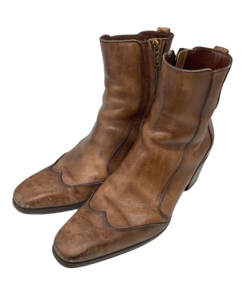 Yves Saint Laurent（イヴサンローラン）Yves Saint Laurent (イヴサンローラン) ジョニーブーツ ブラウン サイズ:40の古着・服飾アイテム