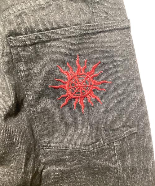 Noremid（ノーリミッド）Noremid (ノーリミッド) ワイドデニムパンツ ブラック サイズ:Sの古着・服飾アイテム