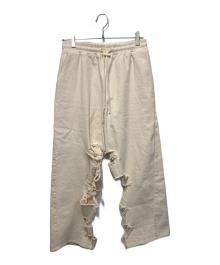 ELCHELE（エルチェレ）の古着「INSIDE RIPPED HOLE PANTS」｜アイボリー