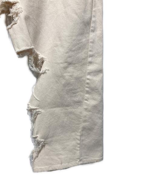 ELCHELE（エルチェレ）ELCHELE (エルチェレ) INSIDE RIPPED HOLE PANTS アイボリー サイズ:36の古着・服飾アイテム