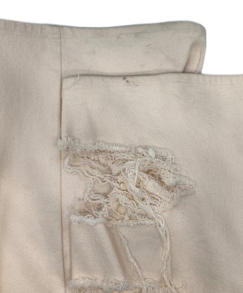 ELCHELE（エルチェレ）ELCHELE (エルチェレ) INSIDE RIPPED HOLE PANTS アイボリー サイズ:36の古着・服飾アイテム