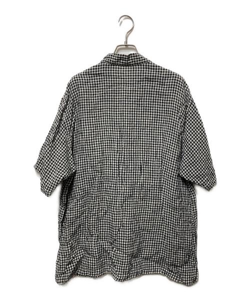 nestrobe confect（ネストローブ コンフェクト）nestrobe confect (ネストローブ コンフェクト) リネンギンガム スリーピングシャツ ホワイト×ブラック サイズ:3の古着・服飾アイテム