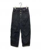 MM6 Maison Margielaエムエムシックスメゾンマルジェラ）の古着「ハイウエストデニムパンツ」｜ブラック