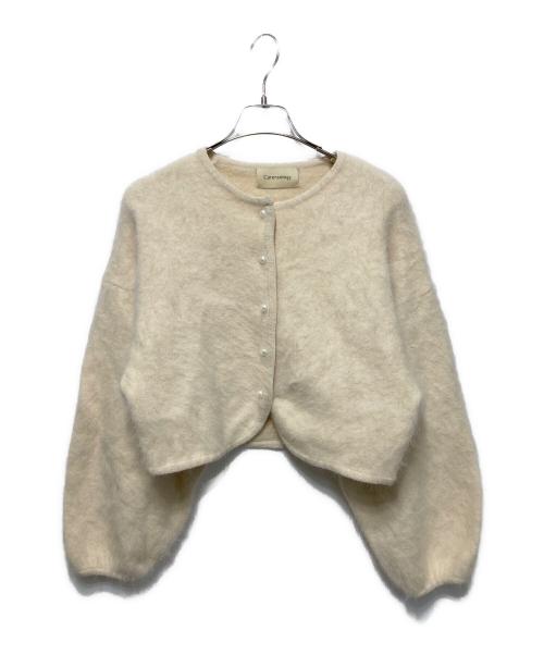 Curensology（カレンソロジー）Curensology (カレンソロジー) ラピーヌダブルニットカーディガン ベージュ サイズ:freeの古着・服飾アイテム