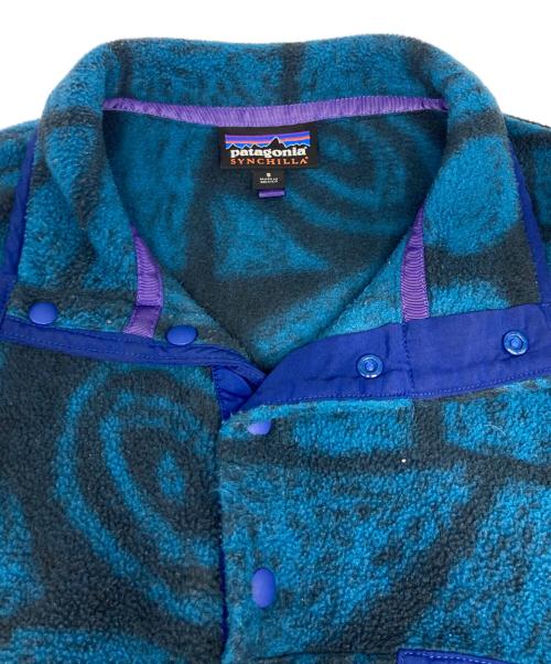 Patagonia（パタゴニア）Patagonia (パタゴニア) ライトウェイト シンチラ スナップT プルオーバー ブルー×ブラック サイズ:Sの古着・服飾アイテム