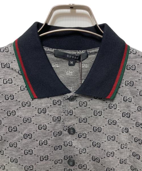 GUCCI（グッチ）GUCCI (グッチ) ポロシャツ グレー サイズ:M 未使用品の古着・服飾アイテム
