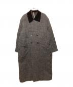 TODAYFULトゥデイフル）の古着「Doublecollar Tweed Coat」｜ブラウン