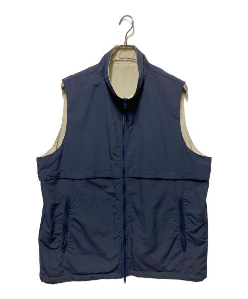 uniform experiment（ユニフォームエクスペリメント）uniform experiment (ユニフォームエクスペリメント) リバーシブルベスト ネイビー×ベージュ サイズ:１の古着・服飾アイテム