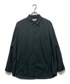 Graphpaperグラフペーパー）の古着「Broad L/S Oversized Regular Collar Shirt」｜ブラック