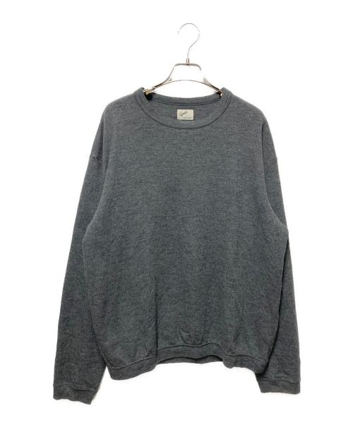 Bonfil（ボンフィル）Bonfil (ボンフィル) ウールクルーネックロングスリーブ グレー サイズ:Ｌの古着・服飾アイテム