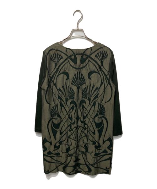 TABASA（タバサ）TABASA (タバサ) アールヌーヴォージャガードチュニック カーキ サイズ:SIZE 32の古着・服飾アイテム
