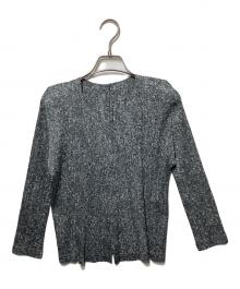 PLEATS PLEASE（プリーツプリーズ）の古着「プリーツカーディガン」｜グレー