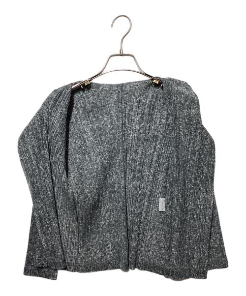 PLEATS PLEASE（プリーツプリーズ）PLEATS PLEASE (プリーツプリーズ) プリーツカーディガン グレー サイズ:3の古着・服飾アイテム