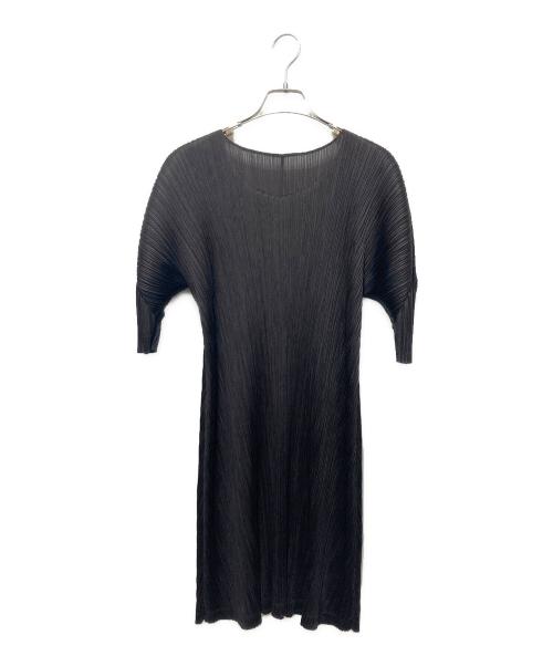 PLEATS PLEASE（プリーツプリーズ）PLEATS PLEASE (プリーツプリーズ) プリーツワンピース ブラウン サイズ:3の古着・服飾アイテム