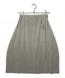 PLEATS PLEASE（プリーツプリーズ）の古着「プリーツスカート」｜グレー
