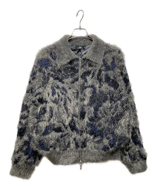 HARE（ハレ）HARE (ハレ) MIXヤーンフラワーニットブルゾン グレー サイズ:Ｓの古着・服飾アイテム