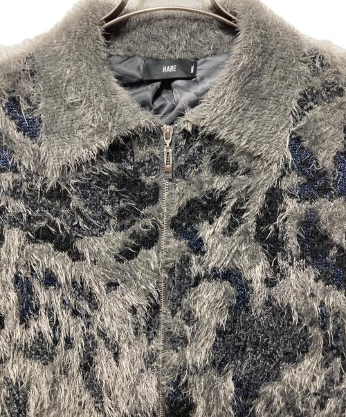 HARE（ハレ）HARE (ハレ) MIXヤーンフラワーニットブルゾン グレー サイズ:Ｓの古着・服飾アイテム