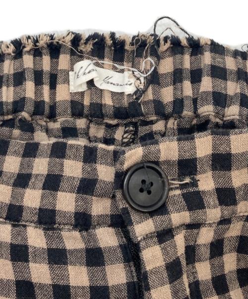 Alexandr manamis（アレクサンダー・マナミス）Alexandr manamis (アレクサンダー・マナミス) ワイドチェックパンツ ブラック×ベージュ サイズ:1の古着・服飾アイテム
