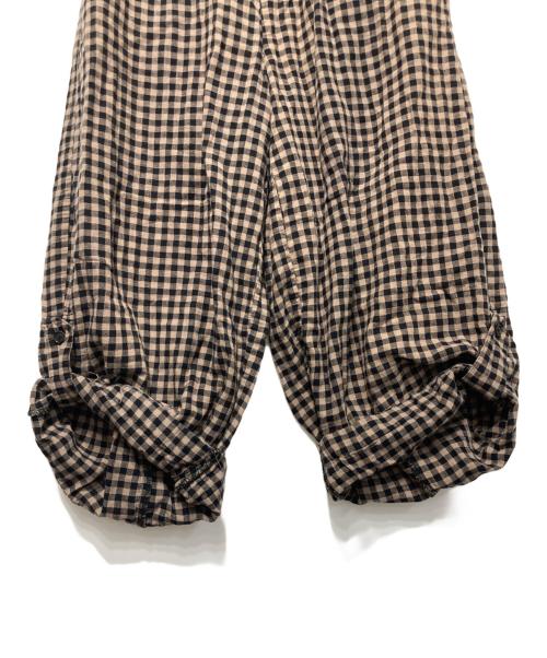 Alexandr manamis（アレクサンダー・マナミス）Alexandr manamis (アレクサンダー・マナミス) ワイドチェックパンツ ブラック×ベージュ サイズ:1の古着・服飾アイテム