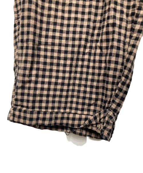 Alexandr manamis（アレクサンダー・マナミス）Alexandr manamis (アレクサンダー・マナミス) ワイドチェックパンツ ブラック×ベージュ サイズ:1の古着・服飾アイテム