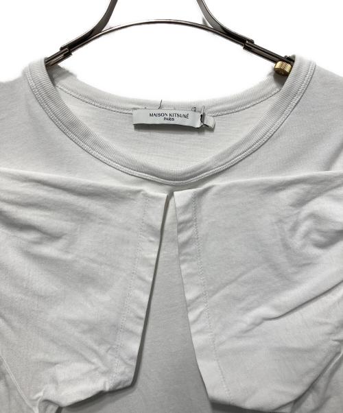 maison kitsune（メゾンキツネ）maison kitsune (メゾンキツネ) Chillax Fox Patch Clasic tee ホワイト サイズ:Ｌの古着・服飾アイテム